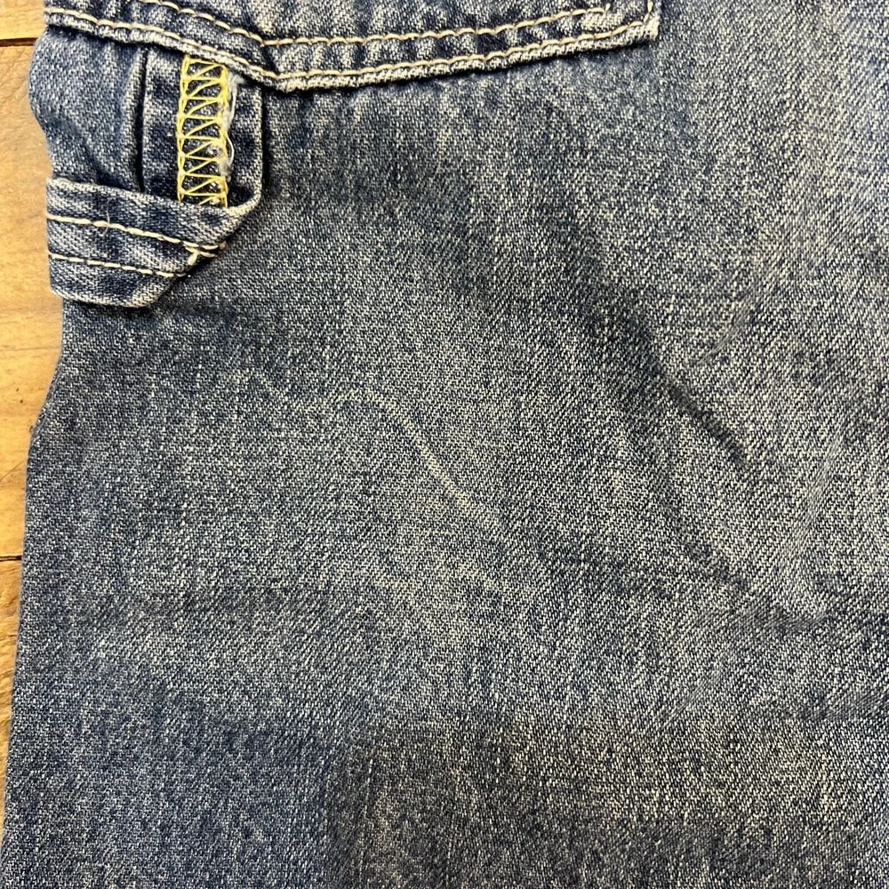 Vintage OshKosh Bgosh Kids Baby Denim Carpenter Vestbak Overalls Size 18M